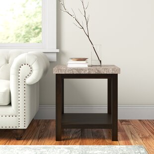Claiborne 24 Tall Genuine Marble End Table 